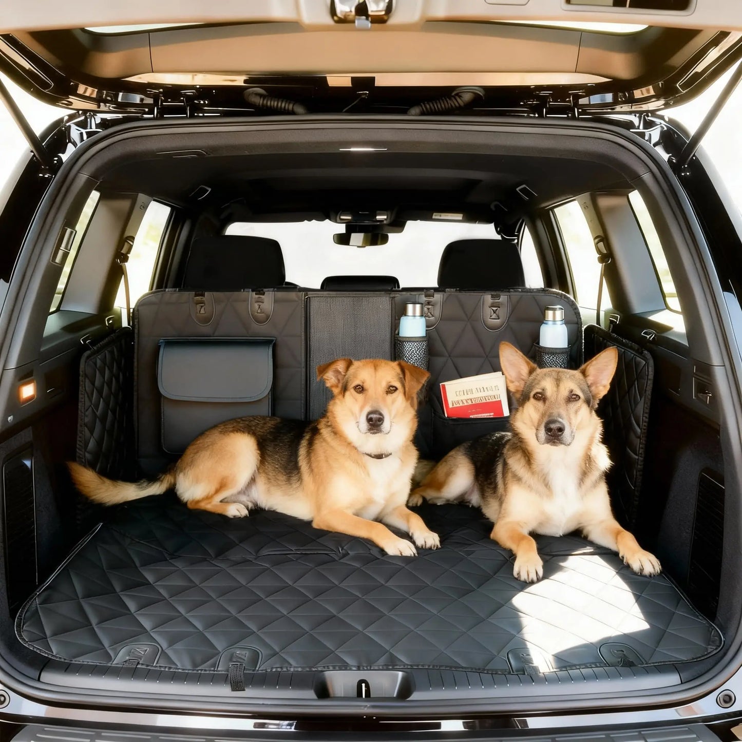 Premium Waterproof Dog Car Seat Cover - Durable Hammock Design with Non-Slip Features, Mesh Viewing Window, and Convenient Storage Pocket for Vehicles