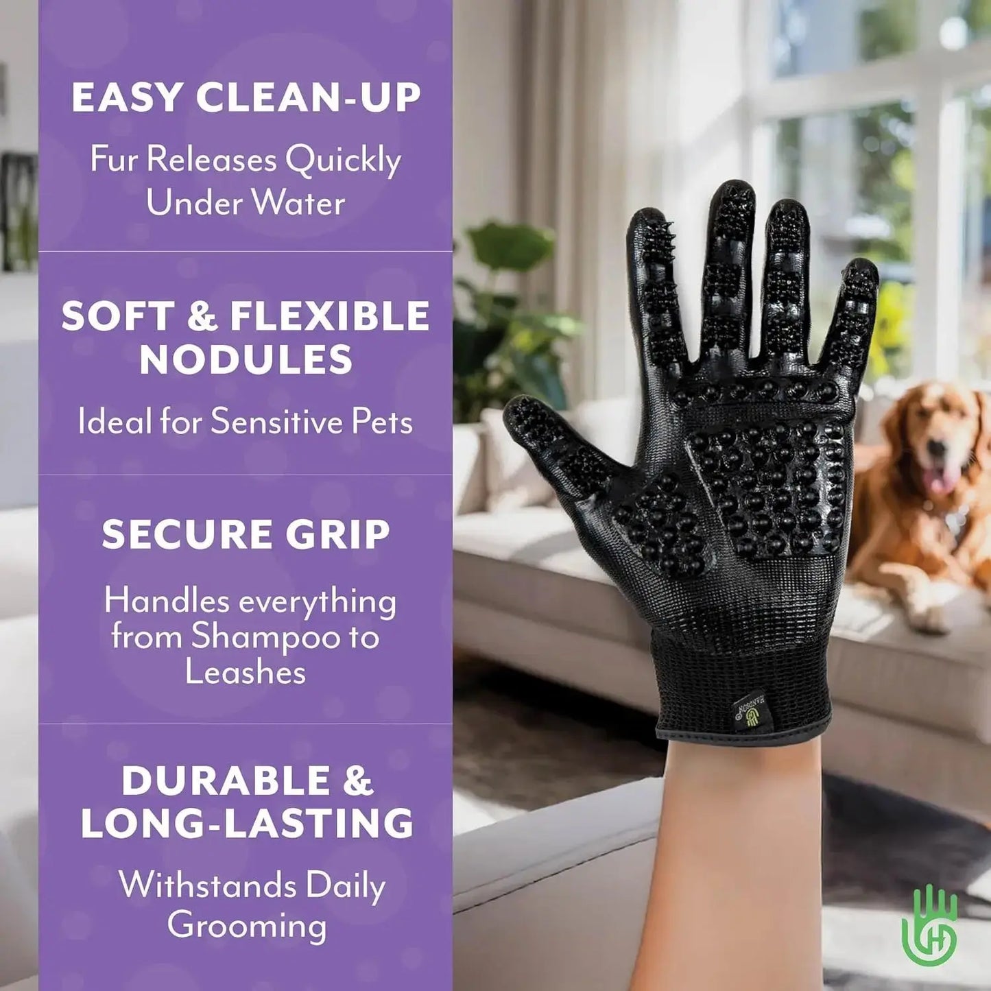 H Handson's Award-Winning Pet Grooming Gloves