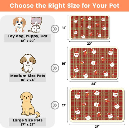 Absorbent Pet Feeding Mat with Waterproof Rubber Backing - Quick Dry Placemat for Food and Water Bowls, Striped Dark Gray (12" x 20")