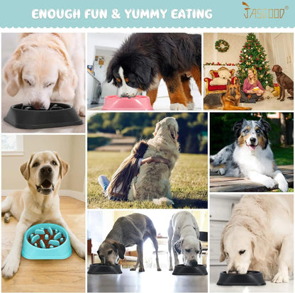 Large Dog Slow Feeder Bowl, Food-Safe Material, Anti-Choke Puzzle Design
