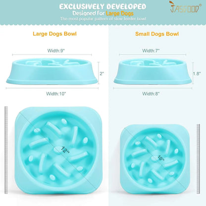 Large Dog Slow Feeder Bowl, Food-Safe Material, Anti-Choke Puzzle Design